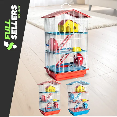 GAIOLA HAMSTER 2 ANDARES TETO PLÁSTICO