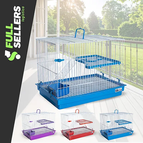 gaiola de coelho jel plast com andar